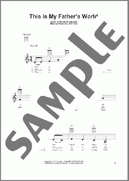 This Is My Father's World(Maltbie D. Babcock) 楽譜 ウクレレ（弾き語り） ダウンロード