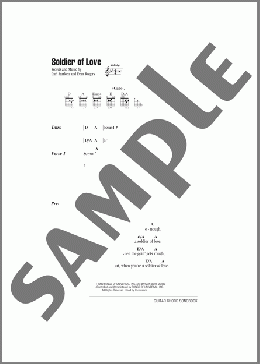 Soldier Of Love(Sade/Donny Osmond) 楽譜 ギター（コード） ダウンロード