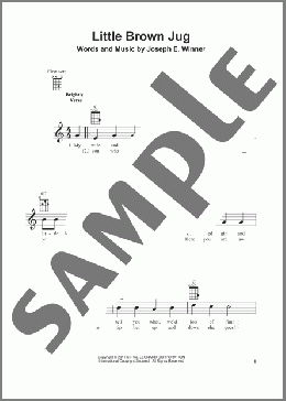 Little Brown Jug(Joseph E. Winner) 楽譜 ウクレレ（弾き語り） ダウンロード