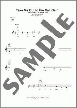 Take Me Out To The Ball Game(Jack Norworth) 楽譜 ウクレレ（弾き語り） ダウンロード