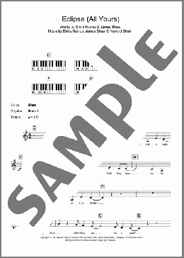 Eclipse (All Yours)(Metric) 楽譜 ピアノ（歌詞 & コード） ダウンロード