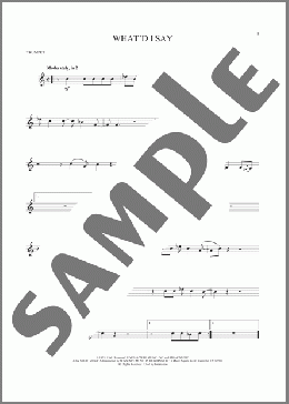 What'd I Say(Ray Charles) 楽譜 トランペット（ソロ） ダウンロード