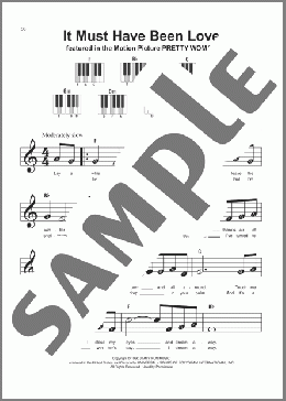 It Must Have Been Love(Roxette) 楽譜 ピアノ（ソロ） ダウンロード