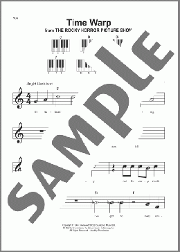 Time Warp(Richard O'Brien) 楽譜 ピアノ（ソロ） ダウンロード