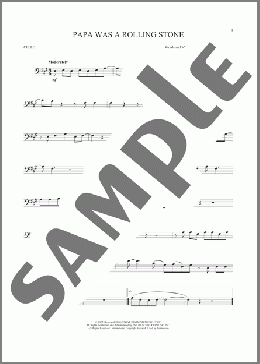 Papa Was A Rollin' Stone(The Temptations) 楽譜 チェロ ダウンロード