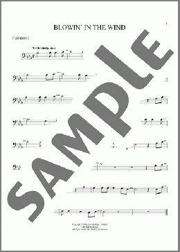 Blowin' In The Wind(Bob Dylan) 楽譜 トロンボーン（ソロ） ダウンロード