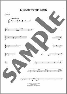 Blowin' In The Wind(Bob Dylan) 楽譜 トランペット（ソロ） ダウンロード