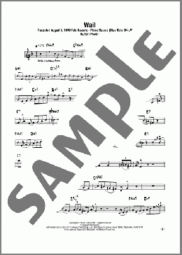 Wail(Bud Powell/Sonny Rollins) 楽譜 テナーサックス（ソロ） ダウンロード