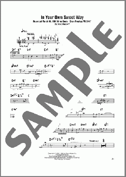 In Your Own Sweet Way(Dave Brubeck/Sonny Rollins) 楽譜 テナーサックス（ソロ） ダウンロード