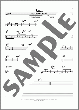 Bill(Jerome Kern/P.G. Wodehouse/Oscar Hammerstein II) 楽譜 その他 ダウンロード