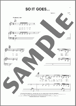 So It Goes...(Taylor Swift) 楽譜 ピアノ & ボーカル & ギター ダウンロード