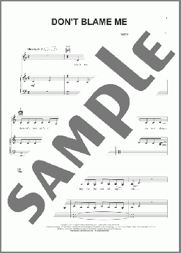 Don't Blame Me(Taylor Swift) 楽譜 ピアノ & ボーカル & ギター ダウンロード