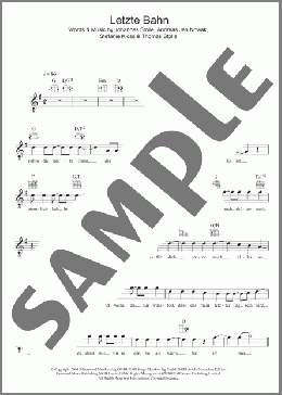 Letzte Bahn(Silbermond) 楽譜 その他 ダウンロード