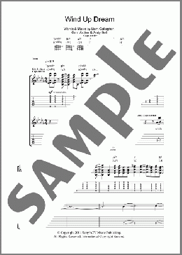 Wind Up Dream(Beady Eye) 楽譜 ギター（ソロ） ダウンロード