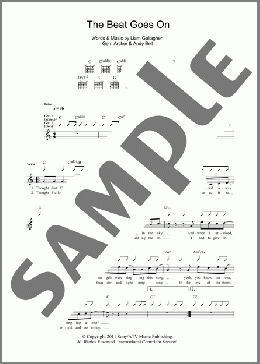The Beat Goes On(Beady Eye) 楽譜 ギター（ソロ） ダウンロード