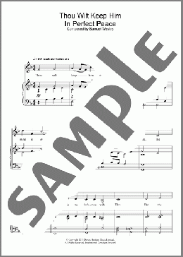 Thou Wilt Keep Him In Perfect Peace(Samuel Wesley) 楽譜 ピアノ & ボーカル ダウンロード