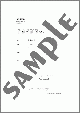 Hosanna(Joel Houston/Marty Sampson/Hillsong United/Brooke Fraser) 楽譜 ギター（コード） ダウンロード