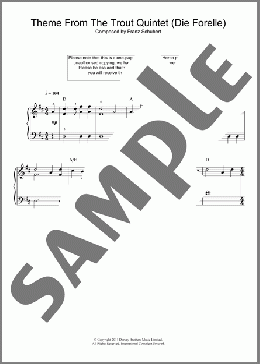 Theme From The Trout Quintet (Die Forelle)(Schubert/Franz Schubert) 楽譜 ピアノ（ソロ） ダウンロード