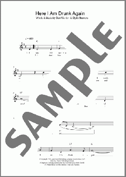 Here I Am Drunk Again(Don Warden/Moe Bandy) 楽譜 その他 ダウンロード