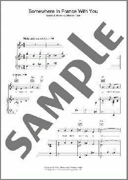Somewhere In France With You(Michael Carr) 楽譜 その他 ダウンロード