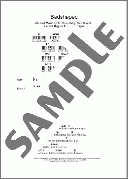 Bedshaped(Keane) 楽譜 ピアノ（歌詞 & コード） ダウンロード