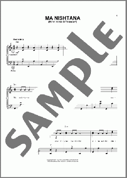 Ma Nishtana (What Is The Difference?)(Jewish Folksong) 楽譜 その他 ダウンロード
