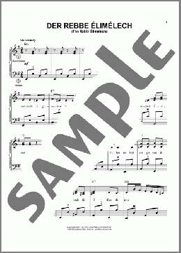Der Rebbe Elimelech (The Rabbi Elimelech)(Yiddish Folksong) 楽譜 その他 ダウンロード