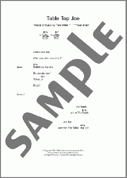Table Top Joe(Tom Waits) 楽譜 ギター（コード） ダウンロード