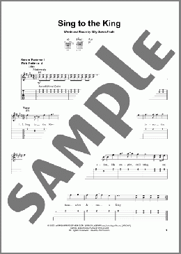 Sing To The King(Billy Foote) 楽譜 ギター（ソロ） ダウンロード