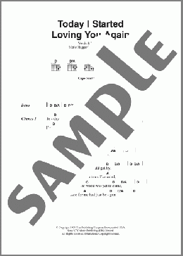 Today I Started Loving You Again(Merle Haggard) 楽譜 ギター（コード） ダウンロード
