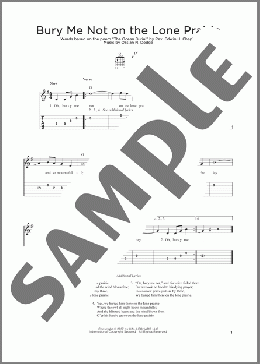 Bury Me Not On The Lone Prairie(E.H. Chapin/Ossian N. Dodge) 楽譜 ギター（ソロ） ダウンロード