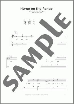 Home On The Range(Dan Kelly/Dr. Brewster Higley) 楽譜 ギター（ソロ） ダウンロード
