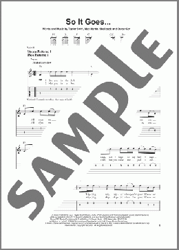 So It Goes...(Taylor Swift) 楽譜 ギター（ソロ） ダウンロード