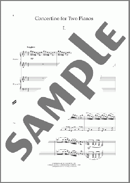 Concertino For Two Pianos(Stephen Sondheim) 楽譜 ピアノ（連弾） ダウンロード