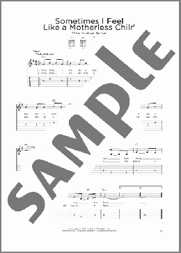Sometimes I Feel Like A Motherless Child(Traditional) 楽譜 ギター（ソロ） ダウンロード
