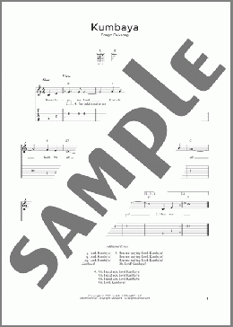 Kumbaya(Congo Folksong) 楽譜 ギター（ソロ） ダウンロード