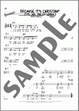 Because It's Christmas (For All The Children)(Barry Manilow) 楽譜 その他 ダウンロード