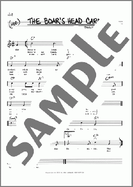 The Boar's Head Carol(Traditional English Carol) 楽譜 その他 ダウンロード