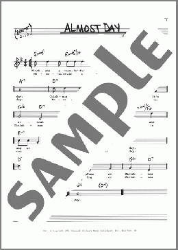 Almost Day(Huddie Ledbetter) 楽譜 その他 ダウンロード