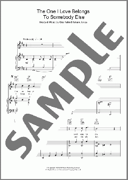 The One I Love Belongs To Somebody Else(Al Jolson) 楽譜 その他 ダウンロード