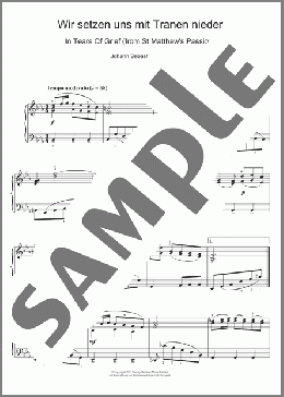 Wir setzen uns mit Tranen nieder(Johann Sebastian Bach) 楽譜 ピアノ（ソロ） ダウンロード