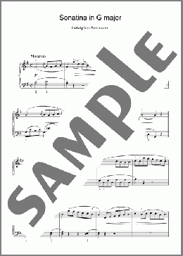 Sonatina In G Major (First Movement)(Ludwig Van Beethoven) 楽譜 ピアノ（ソロ） ダウンロード