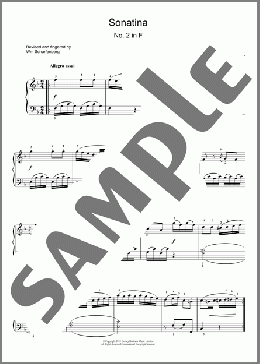 Sonatina No.2 In F Major(Ludwig Van Beethoven) 楽譜 ピアノ（ソロ） ダウンロード