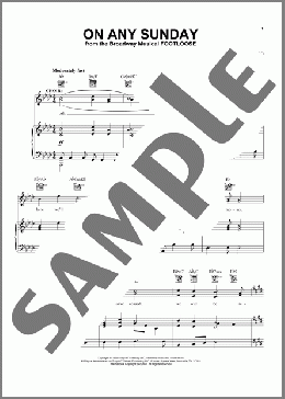 On Any Sunday(Dean Pitchford/Footloose (Musical)) 楽譜 ピアノ & ボーカル & ギター ダウンロード