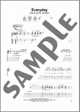 Everyday(Phillips, Craig & Dean/Hillsong United) 楽譜 ギター（ソロ） ダウンロード
