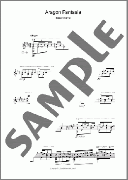 Aragon Fantasia(Isaac Albeniz) 楽譜 メロディ ダウンロード