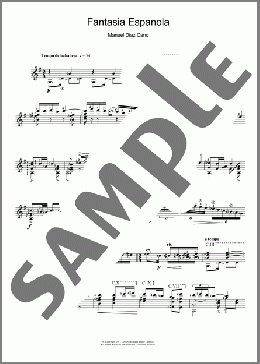 Fantasia Espanola(Manuel Diaz Cano) 楽譜 メロディ ダウンロード