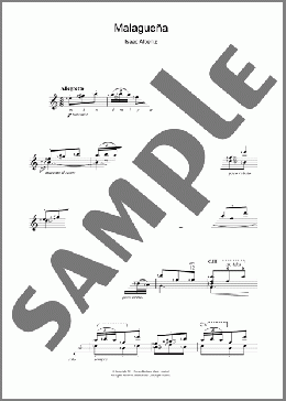 Malaguena(Isaac Albeniz) 楽譜 メロディ ダウンロード