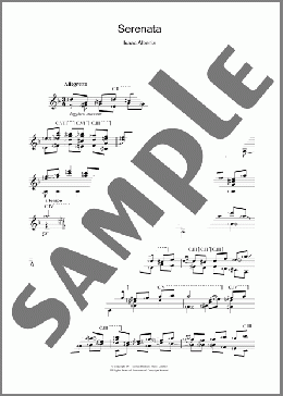 Serenata(Isaac Albeniz) 楽譜 メロディ ダウンロード