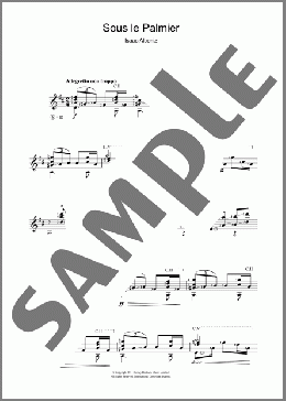 Sous Le Palmier(Isaac Albeniz) 楽譜 メロディ ダウンロード
